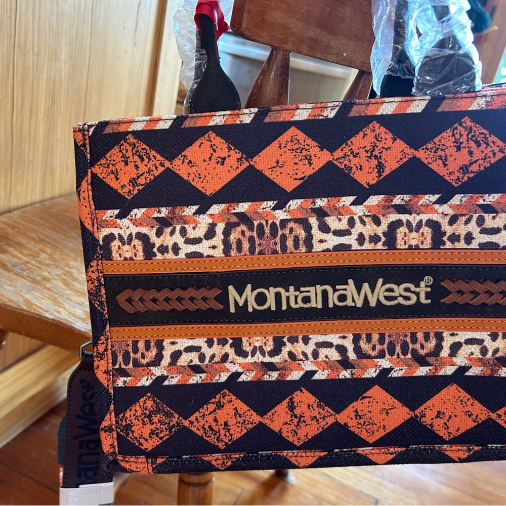 Montana West Orange and Black Shoulder Bag